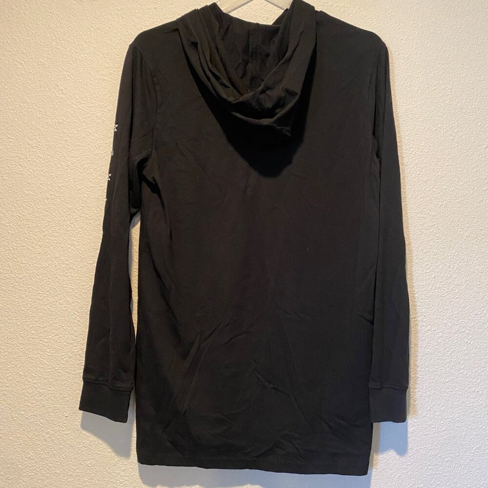 Ecko UNLTD Black Long Sleeve Hoodie Tee‎ Medium | Lightweight Pullover - Picture 5 of 5